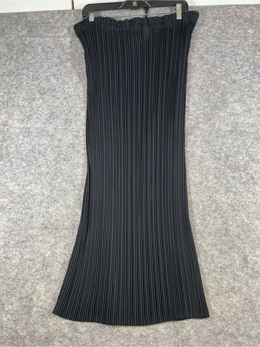 Vintage Lezley George London Black Pleated Maxi Skirt Y2K Minimalist Midi Small - Picture 10 of 15